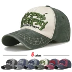 kf-Sde0671676156400a8f5125b1fe95a5e3U-New-Fashion-Unisex-Three-Dimensional-Letter-Embroidery-Design-Washed-Distressed-Cotton-Baseball-Cap-Trucker-Caps-1